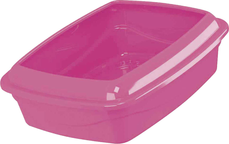 Bandeja Higiênica Alta com Borda Pet Injet Cat Plus Rosa - Tam. G