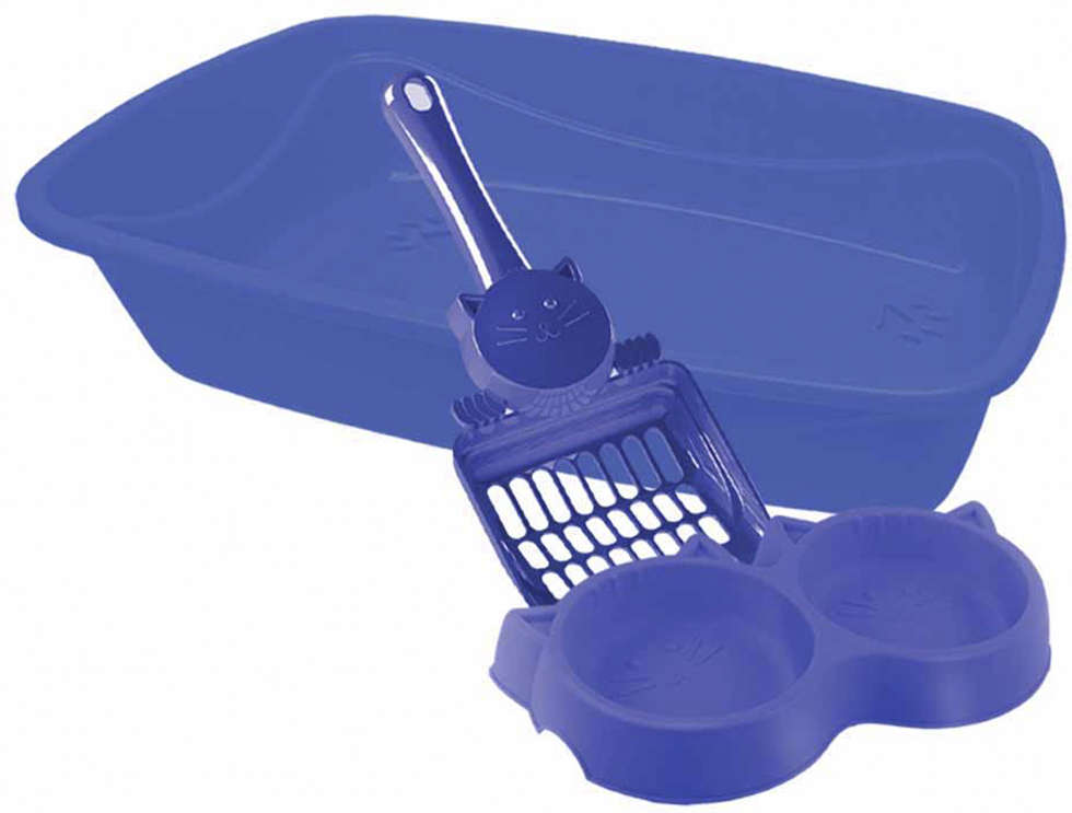 Kit Gato Luxo 3X1 Pet Injet - Azul