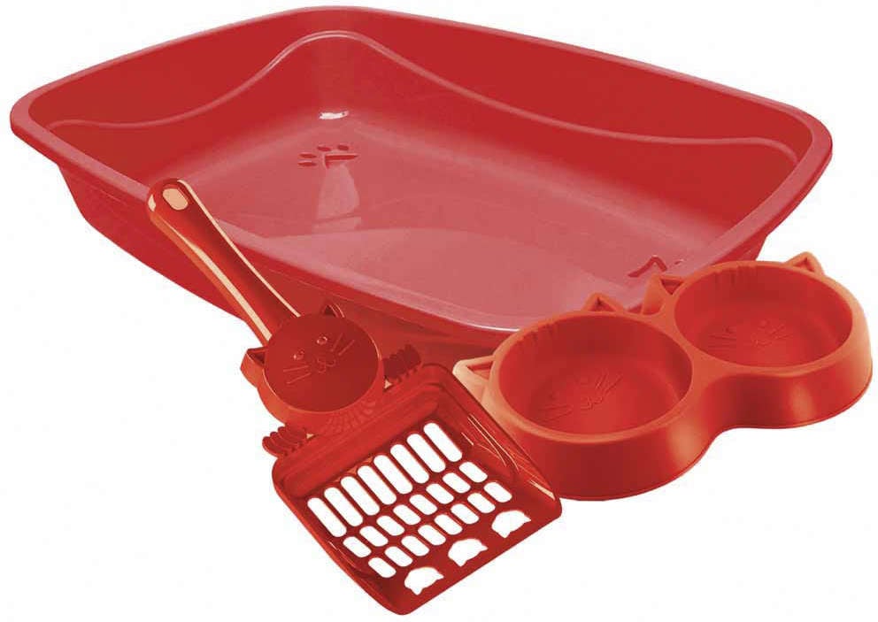 Kit Gato Luxo 3X1 Pet Injet - Vermelho