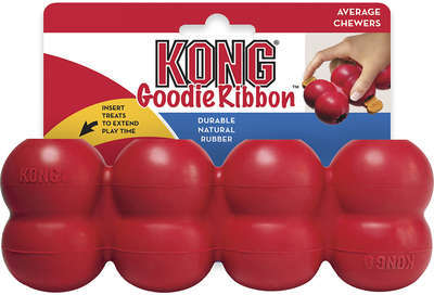 Brinquedo Interativo KONG Goodie Ribbon (TGS1) Vermelho - Tam. G