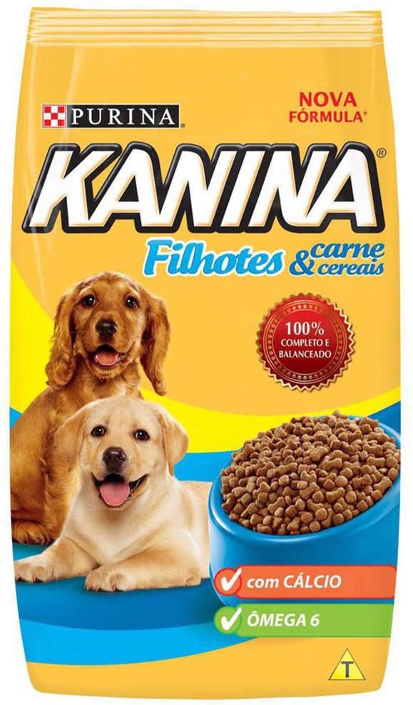 Ração Seca Nestlé Purina Kanina Carne e Cereais para Cães Filhotes - 15Kg
