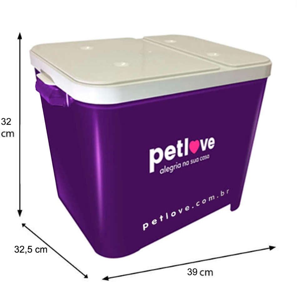 Porta Ração Petlove Roxo - 15Kg