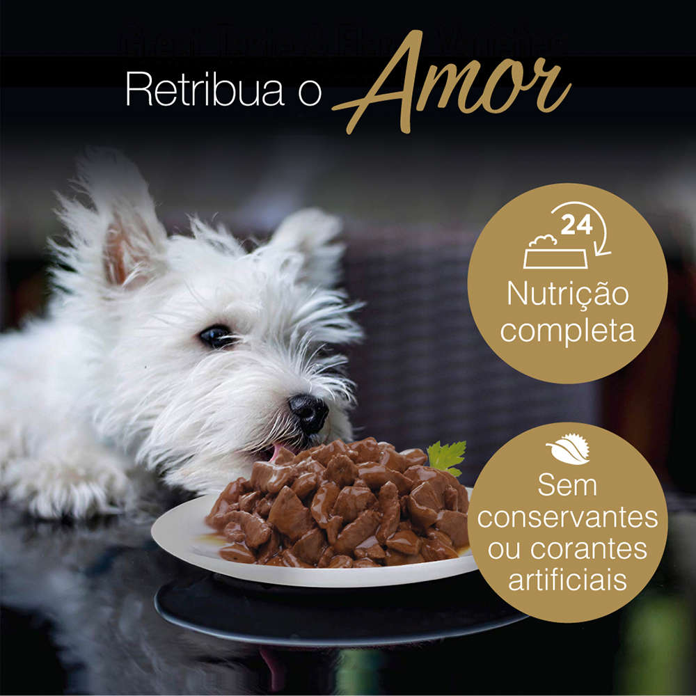 Ração Úmida Cesar Sachê Cortes Selecionados Sabor Filé Mignon para Cães Adultos - 85 g
