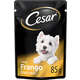 Ração Úmida Cesar Sachê Cortes Selecionados Sabor Frango Marinado ao Molho para Cães Adultos - 85 g