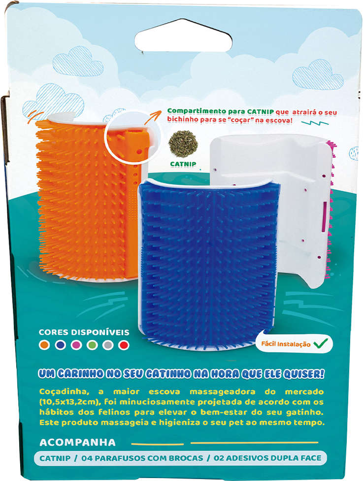 Escova Massageadora Truqys Pet Coçadinha - Rosa