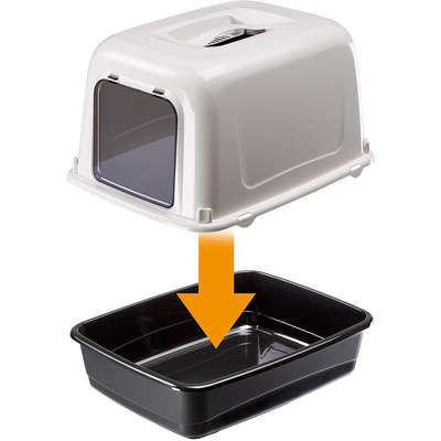 Sanitário Ferplast Clear Cat 10 Preto para Gatos - Preto