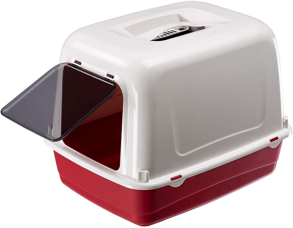 Sanitário Ferplast Clear Cat 10 Bordô para Gatos - Bordo