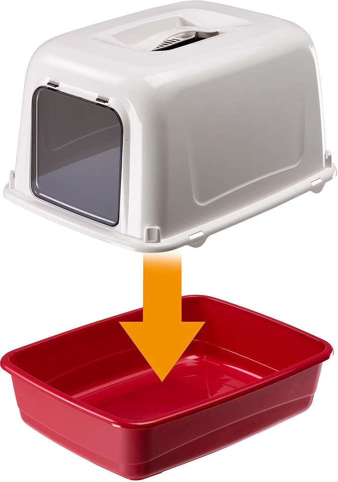 Sanitário Ferplast Clear Cat 10 Bordô para Gatos - Bordo