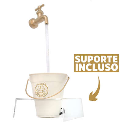 Bebedouro Fonte CatMyPet Torneira MagiCat Gold com Suporte