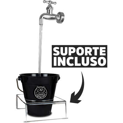 Bebedouro Fonte CatMyPet Torneira MagiCat Black com Suporte