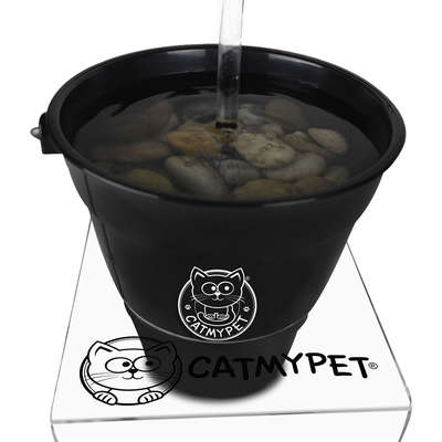 Bebedouro Fonte CatMyPet Torneira MagiCat Black com Suporte