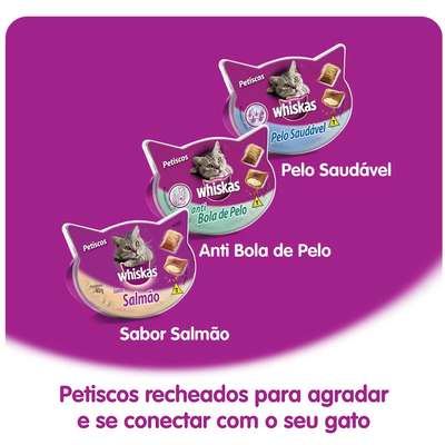 Petisco Whiskas Temptations Pelo Saudável para Gatos Adultos - 40 g