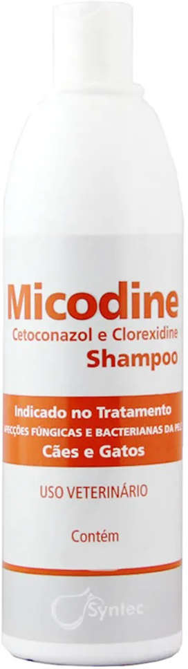 Micodine Shampoo Syntec Cetoconazol e Clorexidine para Cães e Gatos - 500 mL