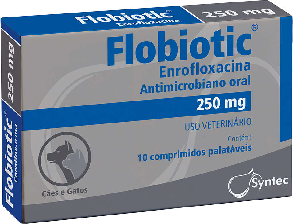 Antimicrobiano Oral Syntec Flobiotic Comprimidos para Cães e Gatos - 250 mg