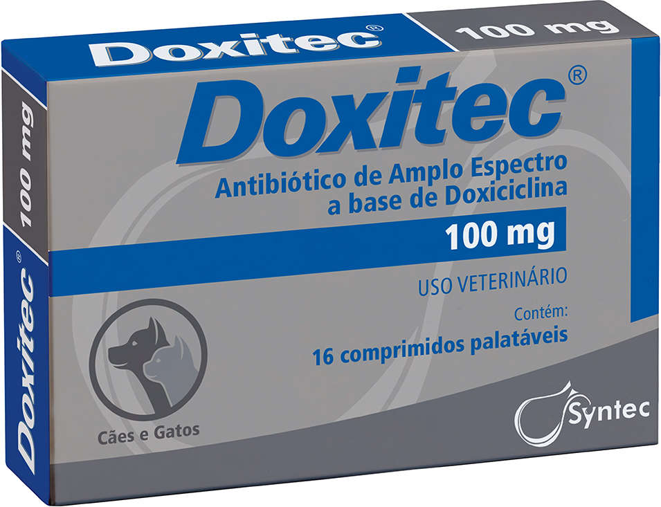 Antibiótico Doxitec Syntec 16 comprimidos - 100 mg