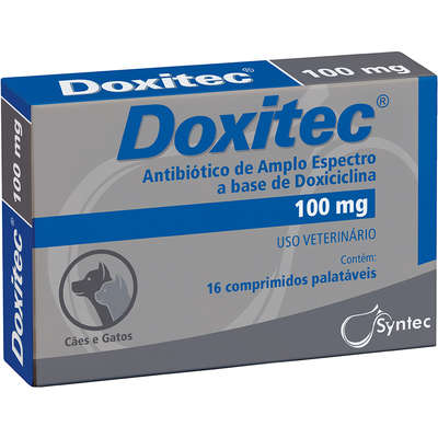 Antibiótico Doxitec Syntec 16 comprimidos  - 100 mg