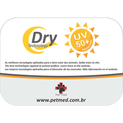 Roupa Pet Med para Castração para Machos Dry Confort Azul Mescla