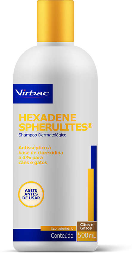 Shampoo Dermatológico Virbac Hexadene Spherulites para Cães e Gatos - 500 mL
