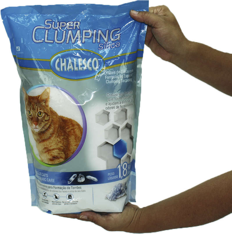Areia Sanitária Chalesco Super Clumping Sílica - 1,8Kg