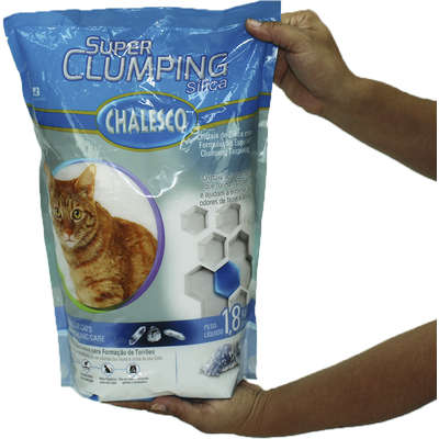 Areia Sanitária Chalesco Super Clumping Sílica - 1,8 Kg