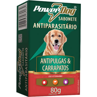 Sabonete World Veterinária Power Dog Antipulgas e Carrapatos com Aroma de Erva Doce