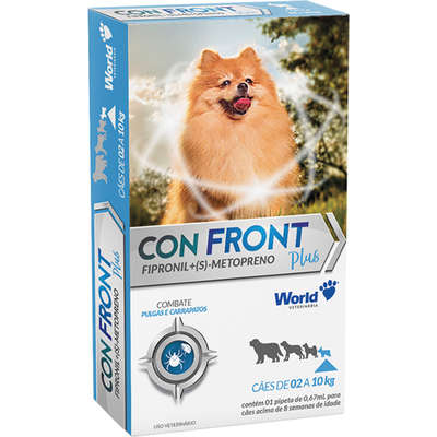 Antipulgas e Carrapatos ConFront Plus 67 mg para Cães de 2 a 10 Kg