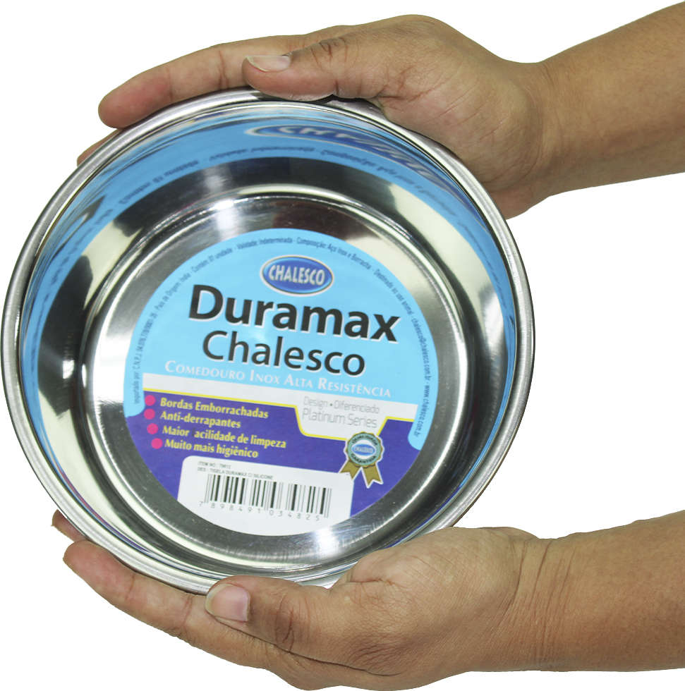 Tigela Inox Chalesco Duramax com Silicone - 875 mL