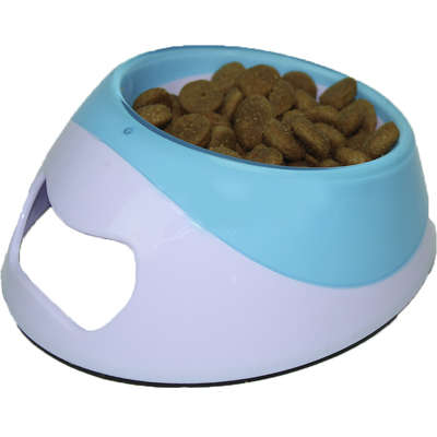 Comedouro Chalesco Dual Collor Plus Azul
