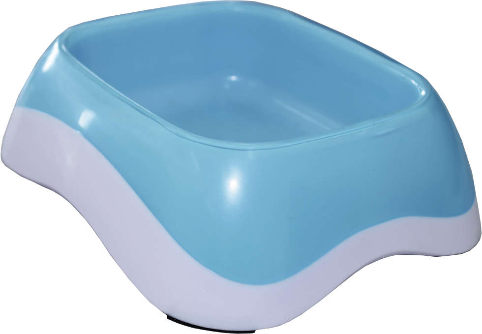 Comedouro Chalesco Dual Collor Azul - 300 mL