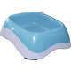 Comedouro Chalesco Dual Collor - Azul e Branco