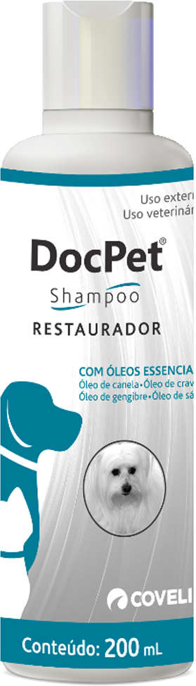 Shampoo Coveli Doc Pet Restaurador para Cães e Gatos - 200 mL