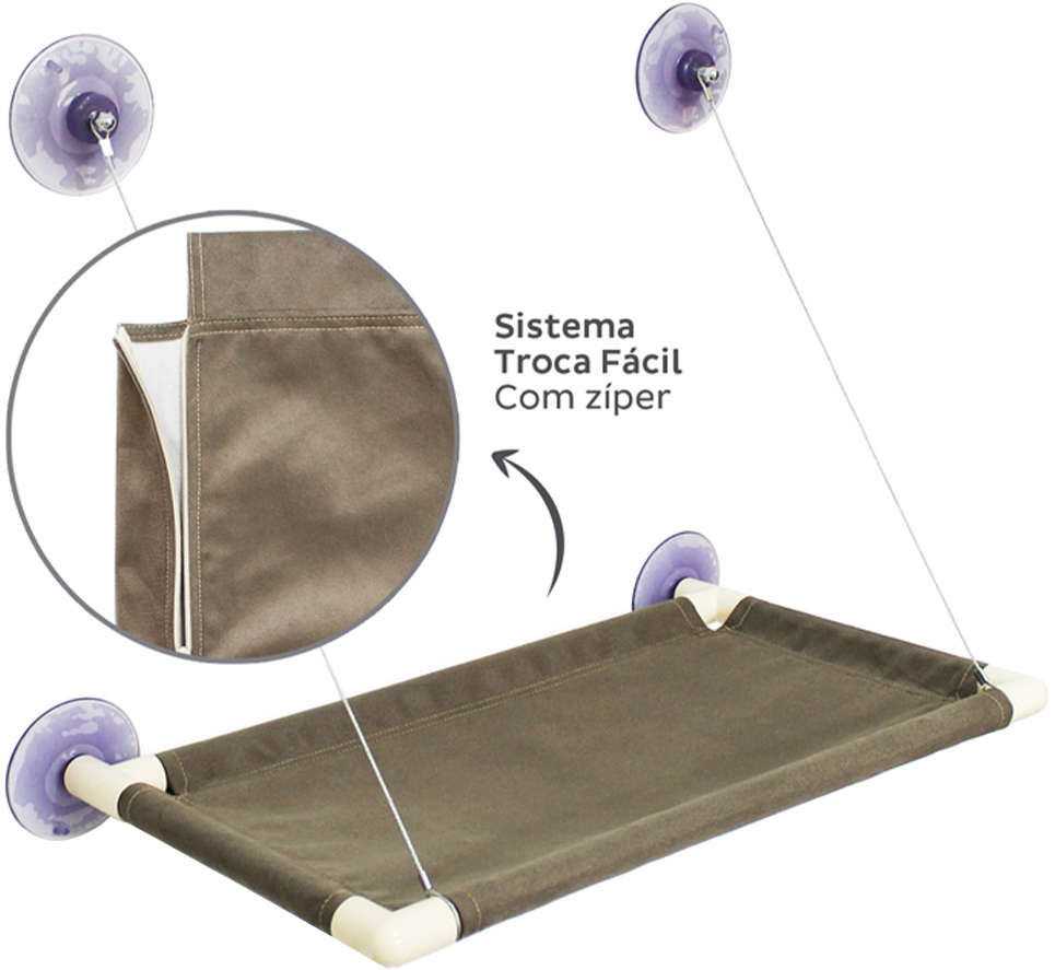Cama de Janela Gatton Catbed Suede para Gatos - King