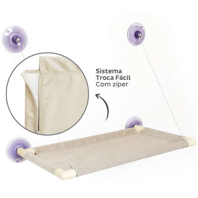 Cama Gatton Catbed Suede Marfim para Gatos