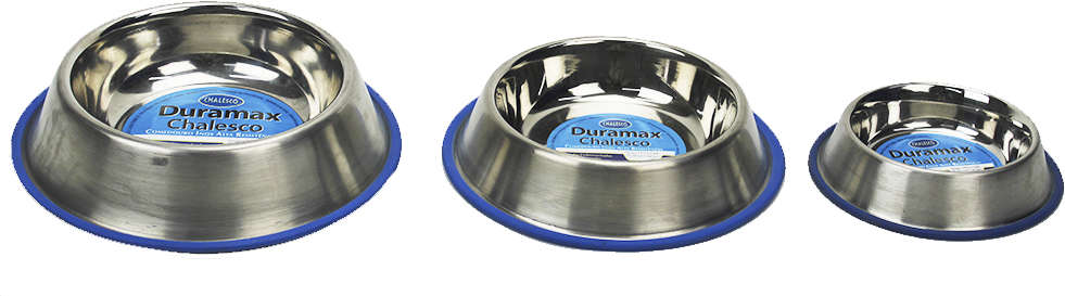 Comedouro Inox Chalesco Duramax com Silicone - 705 mL