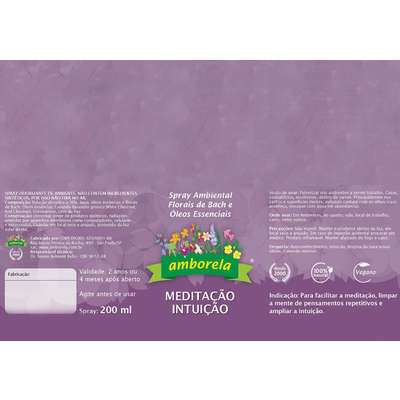 Spray Ambiental Animal Flower Amborela Meditação Intuição - 210 mL