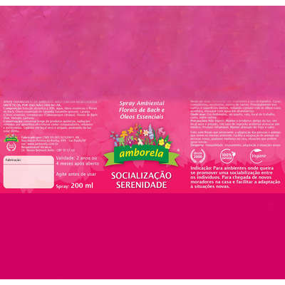 Spray Ambiental Animal Flower Amborela Socialização Serenidade - 210 mL