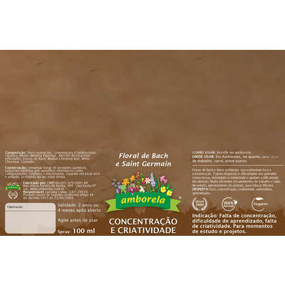 Spray Ambiental Animal Flower Amborela Concentração e Criatividade - 210 mL