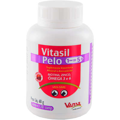 Suplemento Vitamínico Vansil Vitasil Pelo - 120 Comprimidos