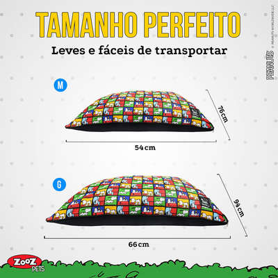 Almofadão Preto Zooz Pets Snoopy Quadrinho