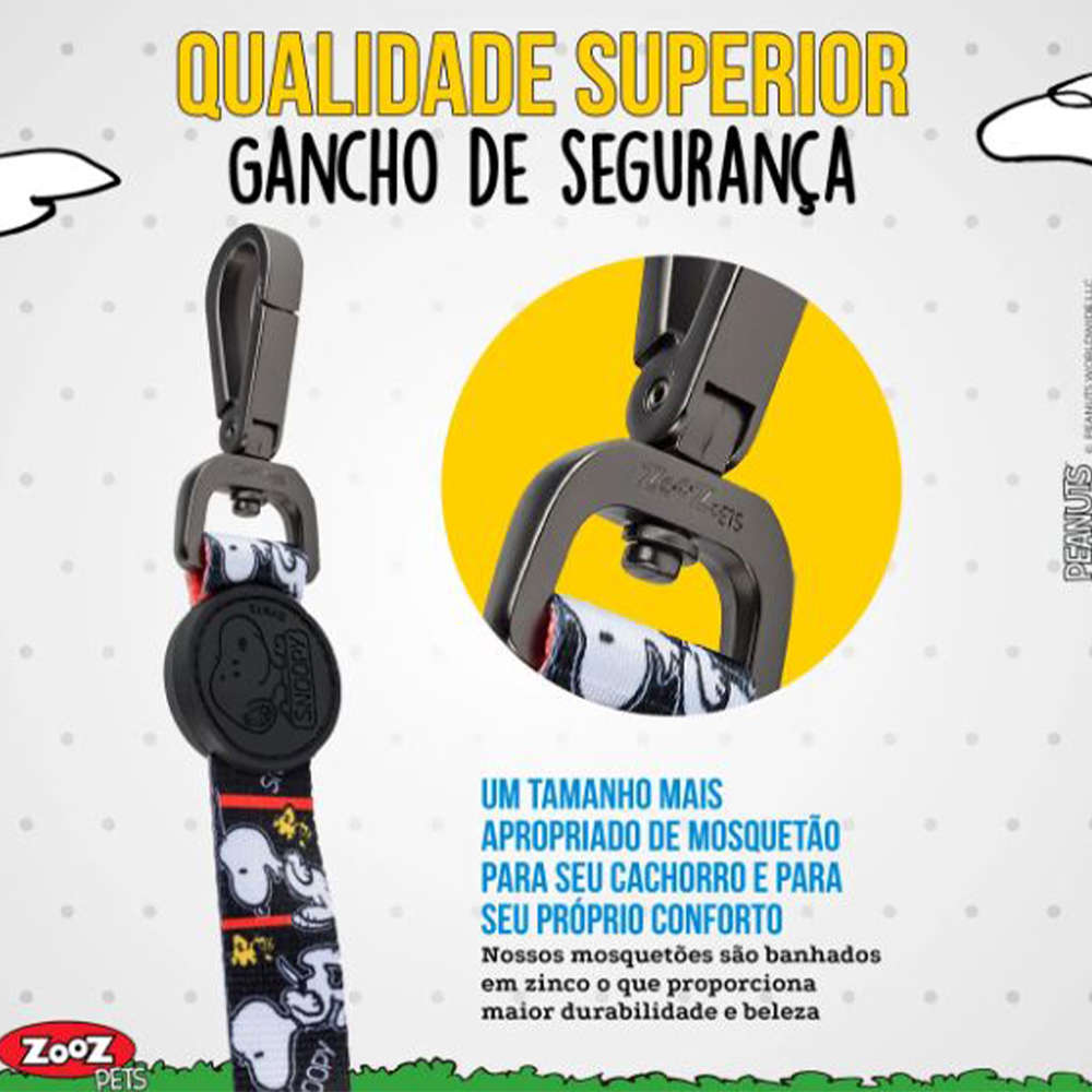 Guia Zooz Pets Snoopy FilmBlack - Tam. PP