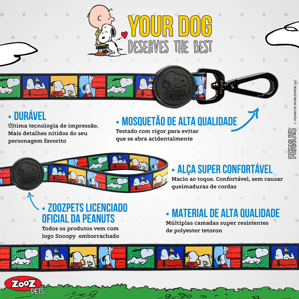 Guia Zooz Pets Snoopy FilmColor - Tam. P/M