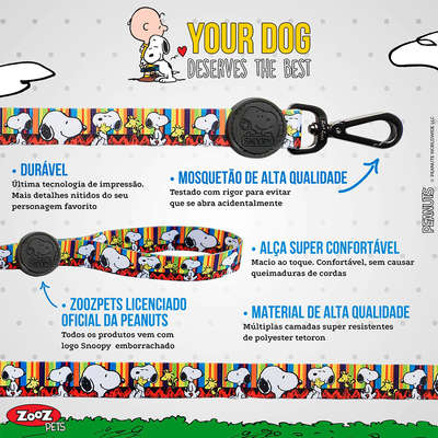 Guia Zooz Pets Snoopy Stripe