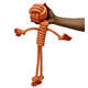 Mordedor em Corda de Algodão Pet&Go PlayGoo Boneco Laranja