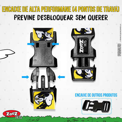 Peitoral Zooz Pets Snoopy Charlie Brown