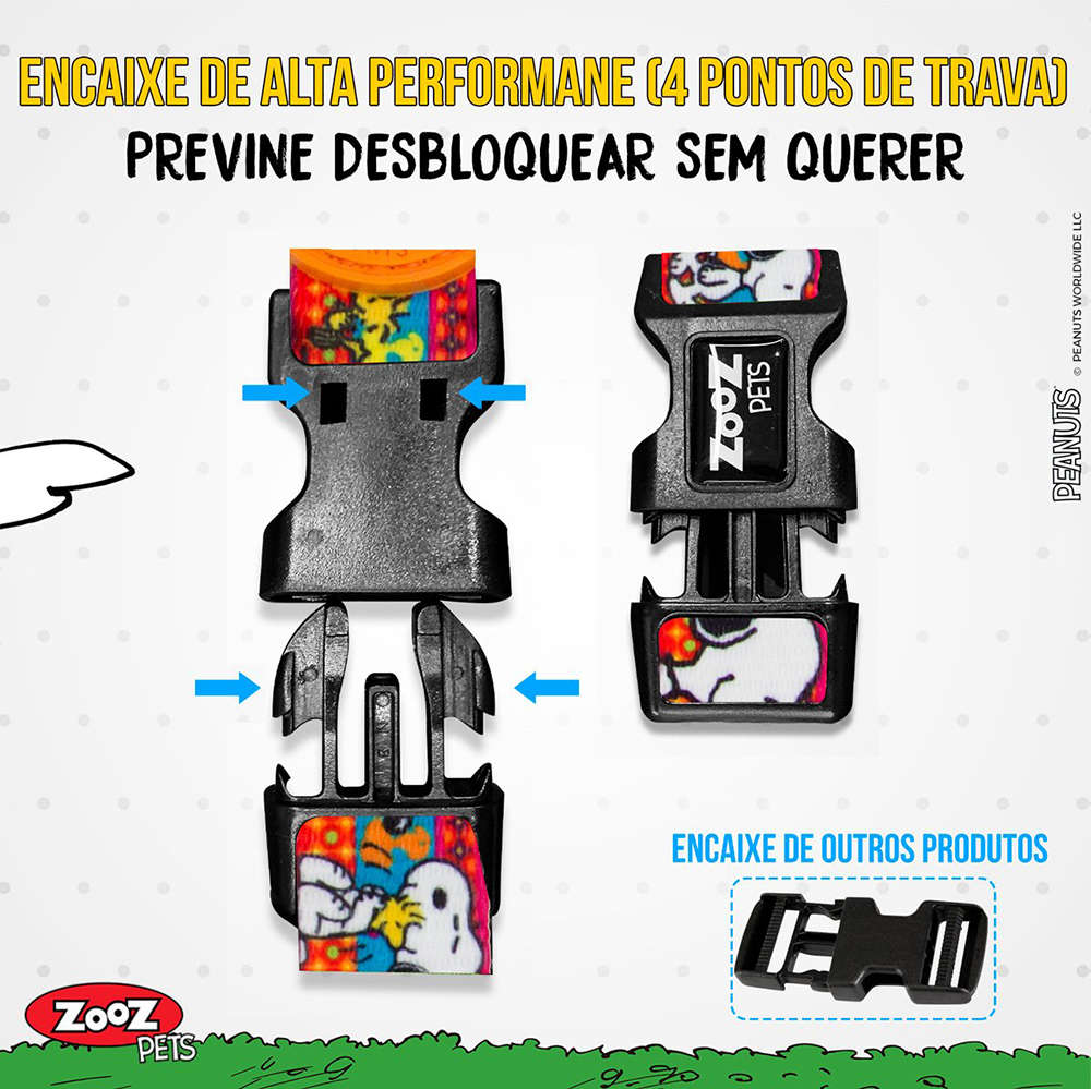 Peitoral Zooz Pets Snoopy Unix - Tam. G