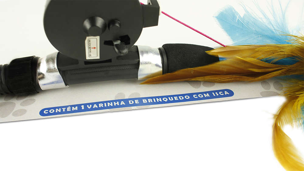 Brinquedo CatMyPet Varinha Pesca Gatinho - Tam. Único