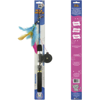 Brinquedo CatMyPet Varinha Pesca Gatinho - Varinha