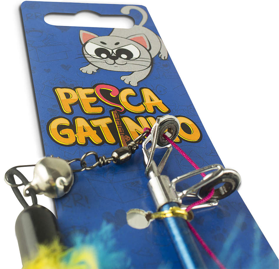 Brinquedo CatMyPet Varinha Pesca Gatinho - Tam. Único