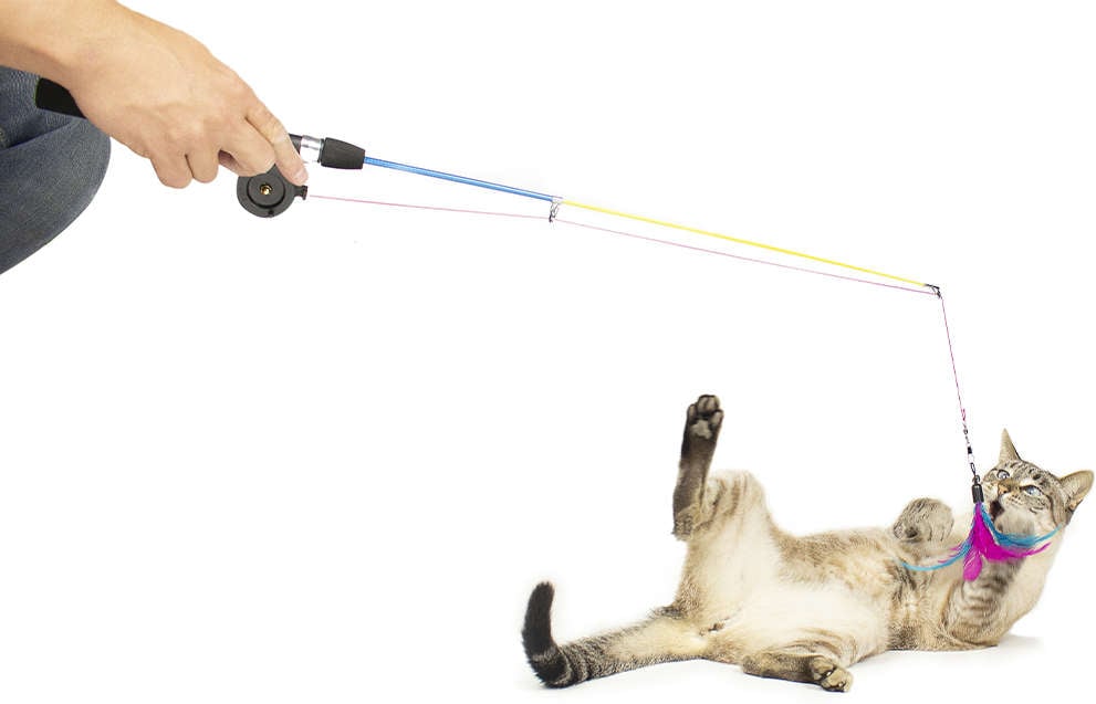Brinquedo CatMyPet Varinha Pesca Gatinho - Tam. Único