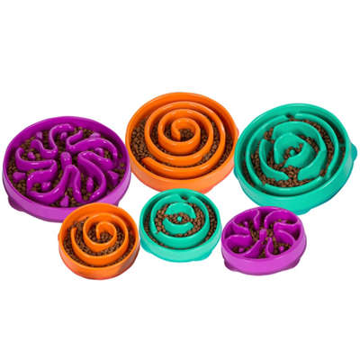 Comedouro e Bebedouro Outward Hound Fun Feeder Lento Verde